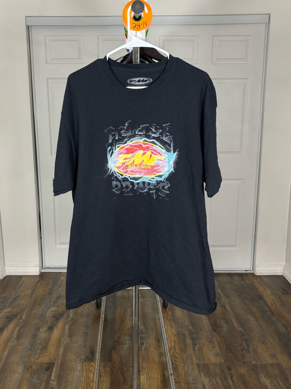 FMF black Graphic Tee with Neon Logo